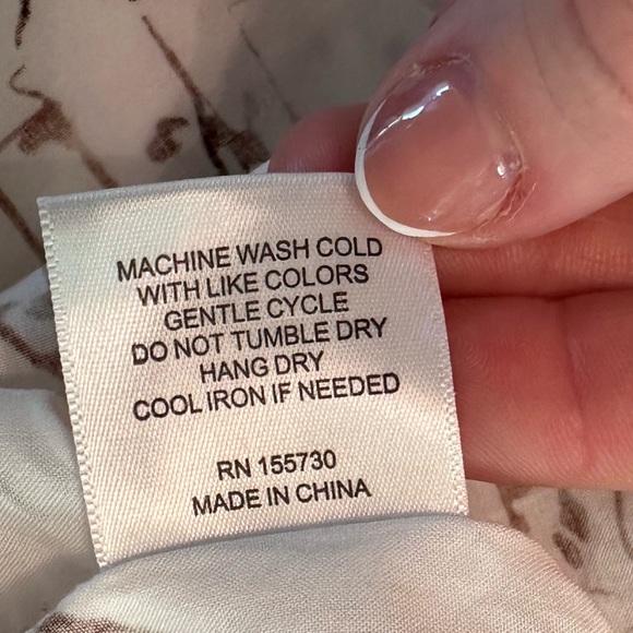 Jane & Delancey White Brown Wild Cat Cheetah Tiger Print Button Down L #1828 - Picture 11 of 11